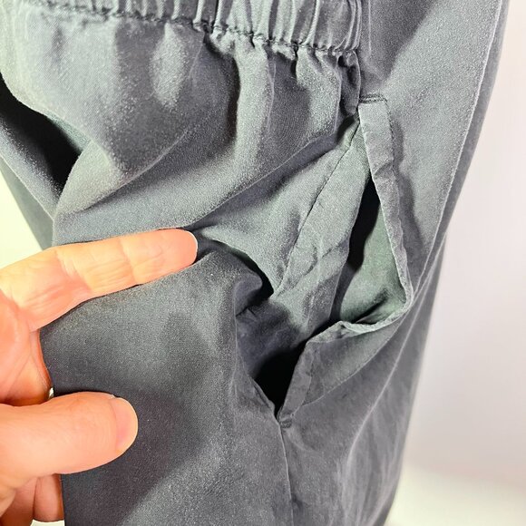 Patagonia Size L June Lake Dress Dark Grey Shift Short Sleeve *Flaw - Picture 4 of 11